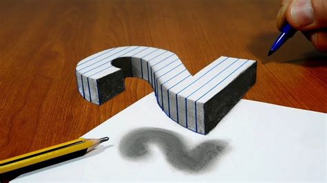 How To Draw 3d Floating Letter F Trick Art Optical Illusion Drawing