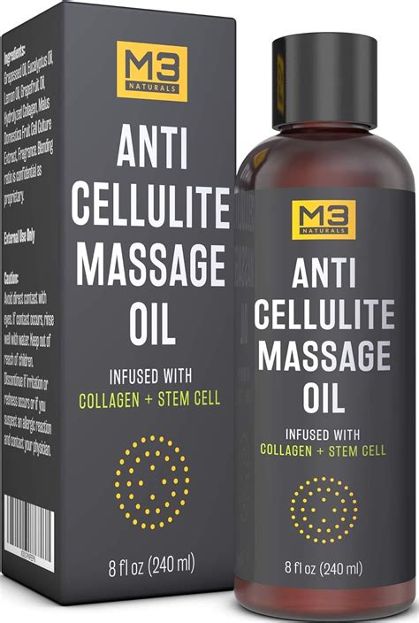 M3 Naturals Anti Cellulite Massage Oil Infused With Collagen And Stem Cell Ebay