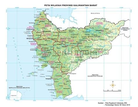 Peta Kalimantan Lengkap Dengan Penjelasannya Sahabatnesia