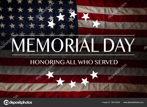 American Flag With The Text Memorial Day Stock Photo By ©kesu01 196732358