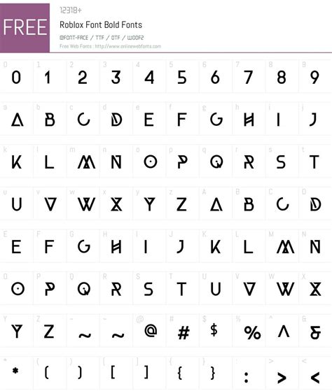 Roblox Font Bold 1001fontself Maker 354 Fonts Free Download