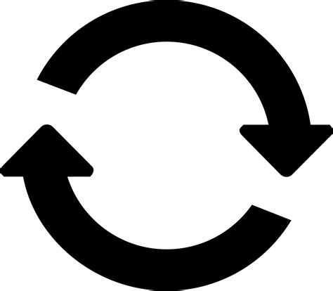Two Clockwise Circular Rotating Arrows Circle Svg Png Icon Free