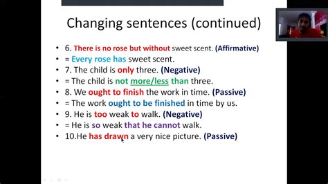 Changing Sentences Practice Lecture 1 English 2nd Paper Emh Youtube