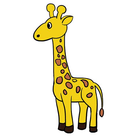 How To Draw A Baby Giraffe Really Easy Drawing Tutori