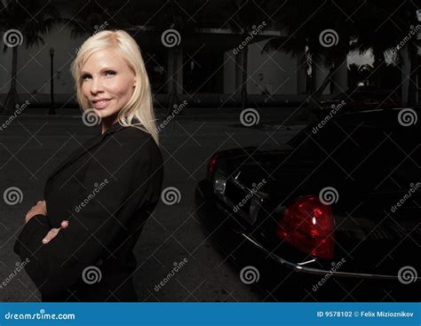 Female Limo Driver Stock Photo Image Of Pleased Outside