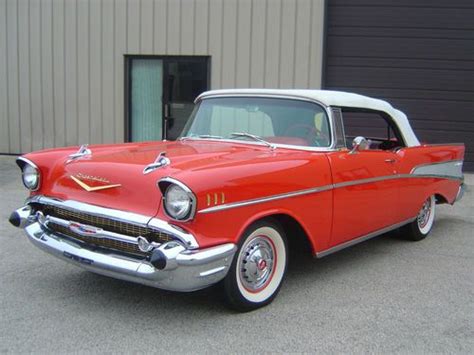 Sell Used 1957 Chevrolet Bel Air Red Convertible Rare Dual Quads