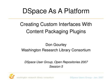 Ppt Dspace As A Platform Powerpoint Presentation Free Download Id