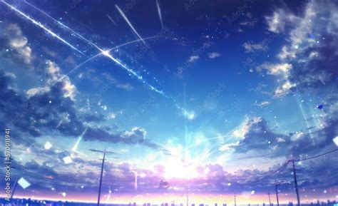 Anime Sky Art Wallpaper Background Fantasy Sky With Beautiful Star