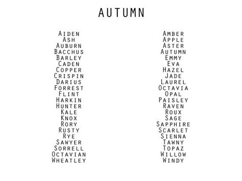 Autumn Names Writing Prompts Writing Characters Book Writing Tips