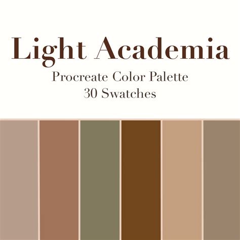 Dark Academia Procreate Color Palette Geotv Drawing And Illustration Art