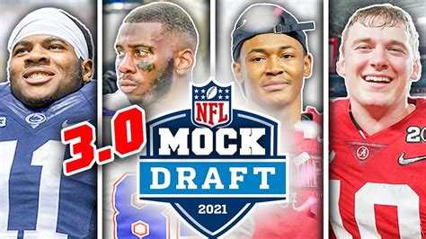 The Official 2021 Nfl First Round Mock Draft 30 Post Free Agency Tps Youtube