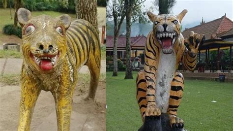 Potret Patung Harimau Gagal Tapi Kocak Cuma Ada Di Indonesia