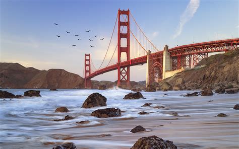 Download 3840x2400 Wallpaper Bridge Coast Golden Gate Bridge 4k