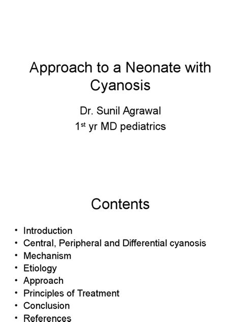 Approach To A Neonate With Cyanosis Heart Lung