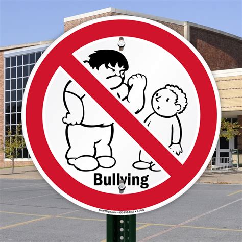 If you feel safe, talk to the person. No Bullying Sign, Circular, SKU: K-7062