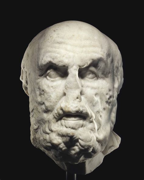 A Roman Marble Portrait Head Of Chrysippos Circa 1st 2nd Century Ad