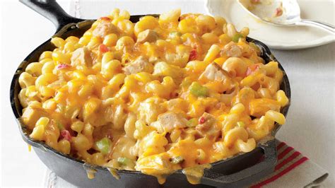 Macaroni and cheese—also called mac 'n' cheese in the united states, and macaroni cheese in the united kingdom—is a dish of cooked macaroni pasta and a cheese sauce, most commonly cheddar. King Ranch Chicken Mac and Cheese - Southern Living