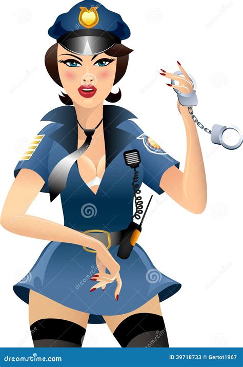 the cop girl stock vector illustration of curvy people 39718733
