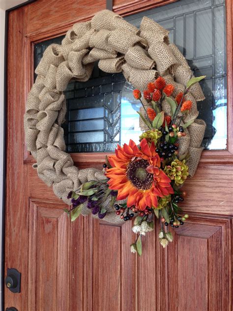 Fall Burlap Wreath Fall Burlap Wreath Burlap Crafts Burlap Wreath