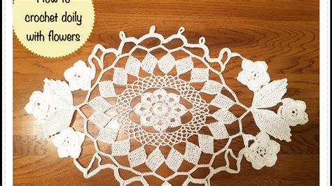 Cc How To Crochet Doily With Flowers Youtube