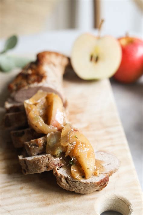 Roasted Pork Tenderloin With Apples And Sage Le Chefs Wife