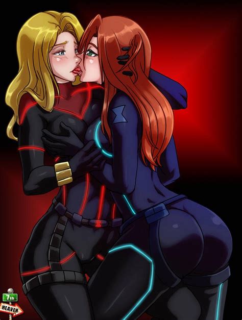 Ms  Marvel Black Widow Kissing