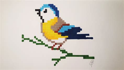 Cute Bird Drawing Very Easy Pixel Art Unicorn Bonus