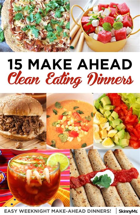 Putting a couple of hours aside at the weekend for some batch cooking will make a huge difference to how the rest of your week goes, and you'll have. 15 Make Ahead Clean Eating Dinners - Clean Eating Dinner ...