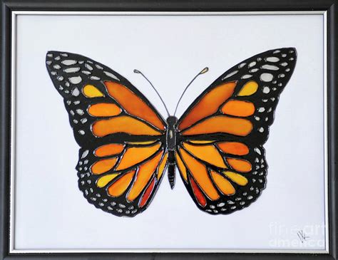 Butterfly Painting On Glass Painting By Vera Kovtun Pixels