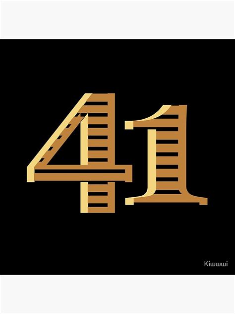 41 Vintage Elegant Gold Number Forty One Poster By Kii Redbubble