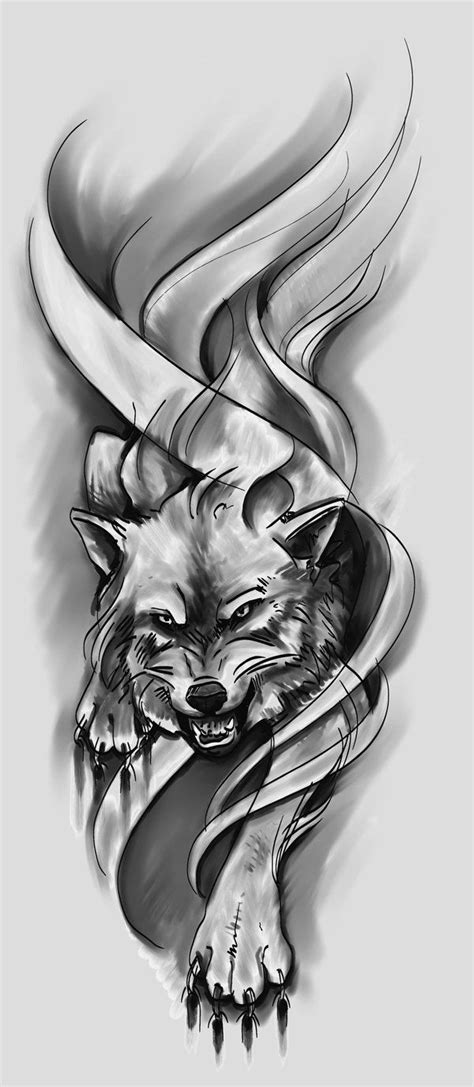 Wolf Design Sketch By Green Jet On Deviantart Wolf Tattoo Design Wolf