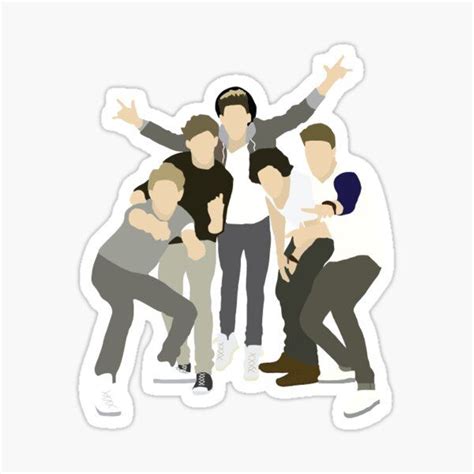 One Direction Drawings Polaroid Sticker Pack Sticker One Direction