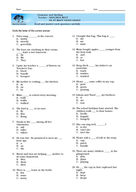 download pdf kssr english teacher resource books (year 1. Pre-UPSR Grammar Drill | kssr-english
