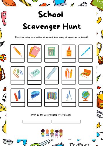 5x Back To School Games Quiz Bundle Scavenger Hunt Bingo Picture