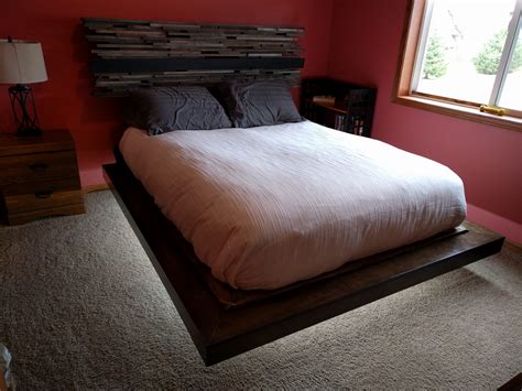 Floating Bed Frame With Headboard Plans Gamer 4 Everbr