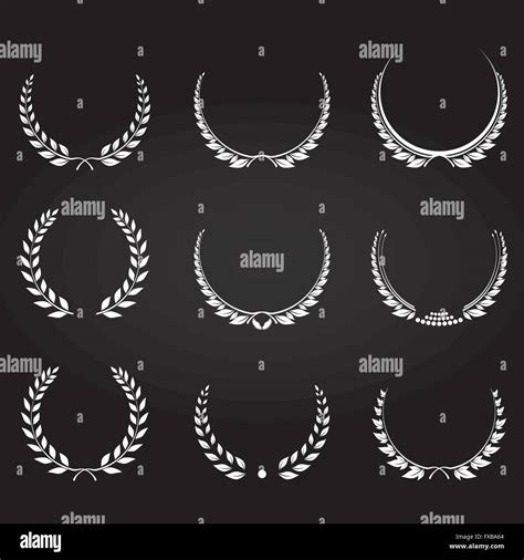 Laurel Wreaths Collection Stock Vector Image And Art Alamy