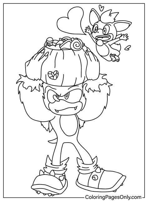 Halloween Sonic Color - Free Printable Coloring Pages