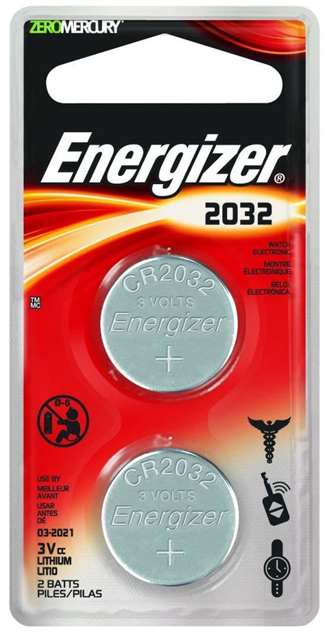 Energizer Coin Lithium 2032 Battery 2 Pack 2032bp 2n