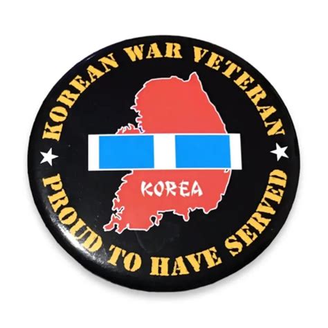 VINTAGE USA KOREAN War Veteran Proud To Have Served Military Pinback Button PicClick