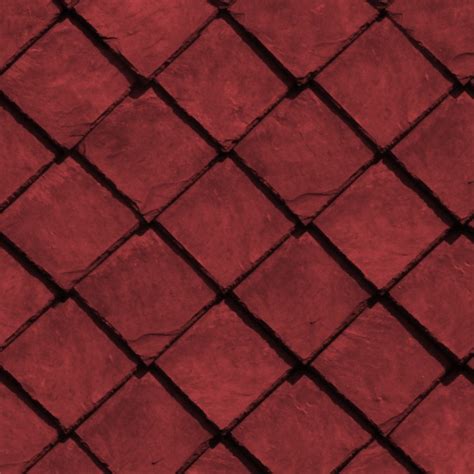 Red Slate Roofing Texture Seamless 03961