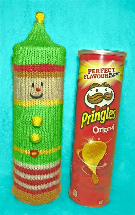 Knitting Pattern Quick Knit Christmas Elf Pringles Crisps Holder 26