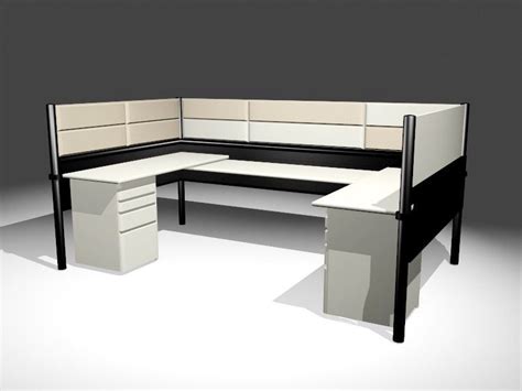 Modular Office Workstations 3d Model 3ds Max Files Free Download