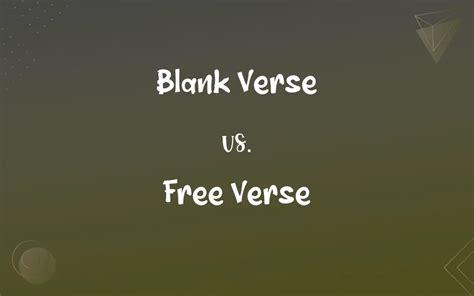 Blank Verse Vs Free Verse Whats The Difference