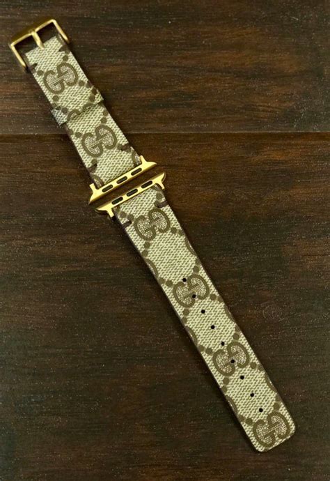 Authentic Re Purposed Handmade Gucci Apple Watch Band Series 1 2 3 38