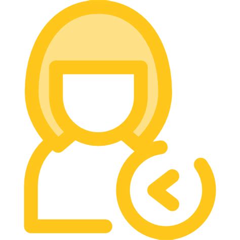 User Monochrome Yellow Icon