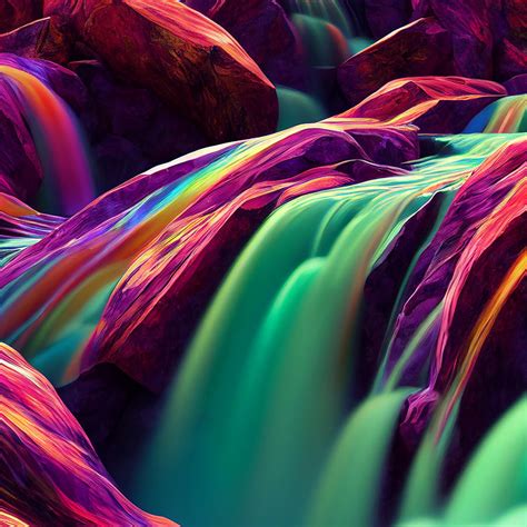 Waterfall Digital Art By Abstract Manx Fine Art America