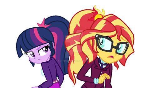 Sunset Shimmer And Twilight Sparkle Comic