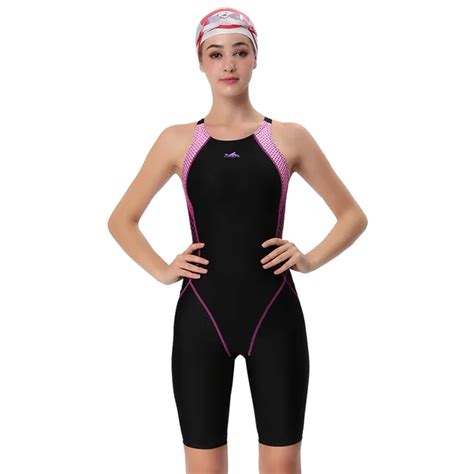 Fina Approval Professional Swimming Suit Training Costumes Women Knee