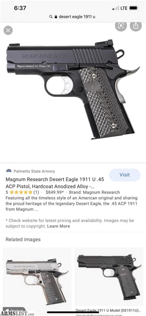 Armslist For Sale Desert Eagle 1911 45 Undercover