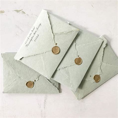 Handmade Paper Envelopes With Handwritten Return Addresses Antique